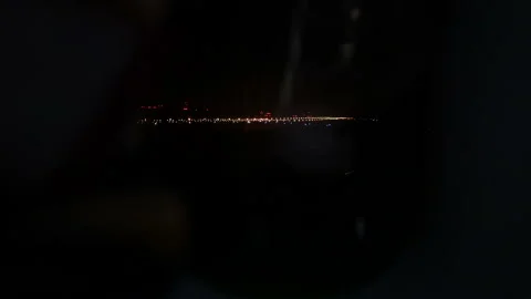 The plane moves to the runway in the evening. 스톡 동영상 120511174