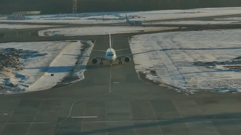 Plane moving on camera 2 Stock Footage 89804459