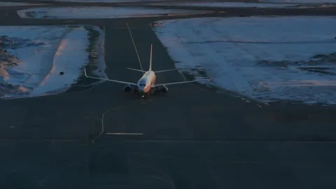 Plane Is Moving On The Taxiway Stock-Footage 240736416