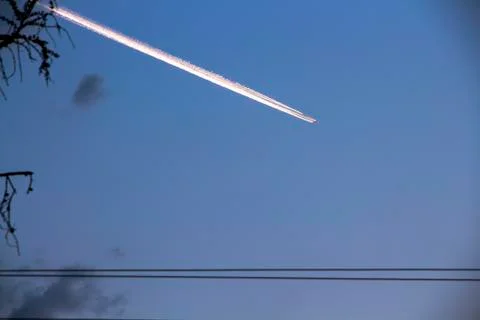 Plane on night sky Stock Photos