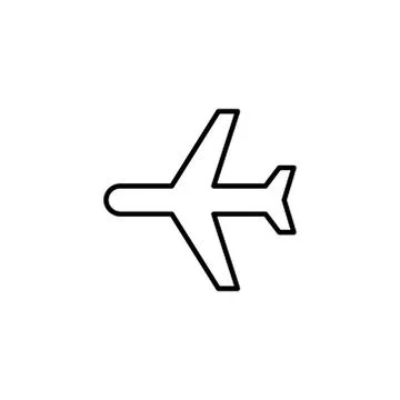 Plane outline vector isolated icon Stock Illustration