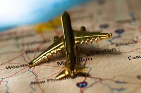Plane Over Ohio Stock Photos