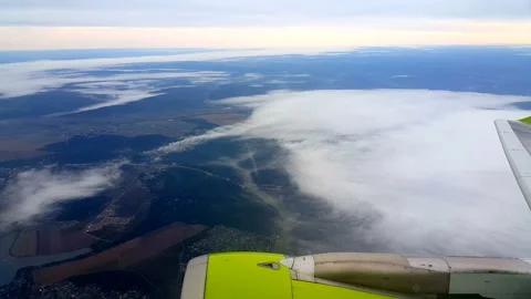 Plane over Siberia Stock Footage 97837846