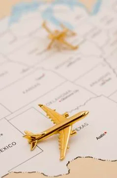 Plane Over Texas Stock Photos