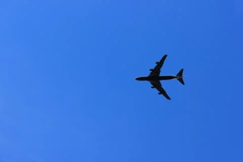 Plane overhead 写真素材