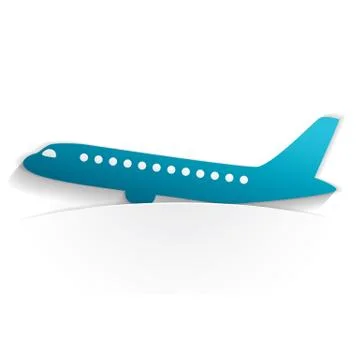 Plane paper icon Stock Illustration
