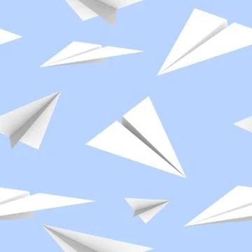 Plane paper pattern wallpaper Stock Illustration