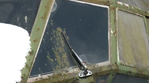 The plane is parked outside. Stock Footage 316516717