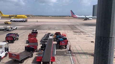 Plane Parking Timelapse Stock Footage 129053072