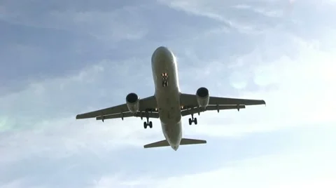 Plane passing overhead Stock Footage