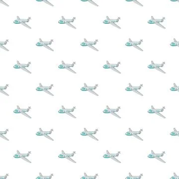 Plane pattern, cartoon style Stock Illustration