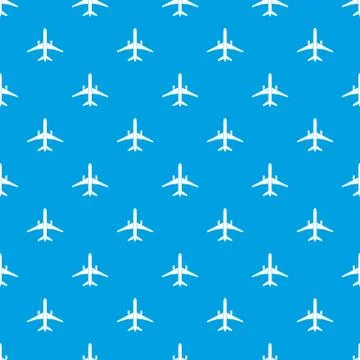 Plane pattern seamless blue 스톡 일러스트