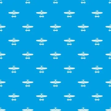 Plane pattern vector seamless blue Illustrazione stock