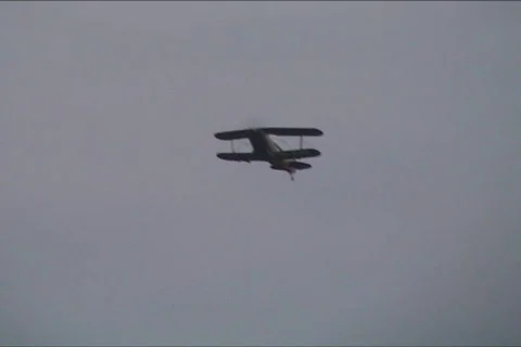 Plane performing in an air show Stock Footage 102123
