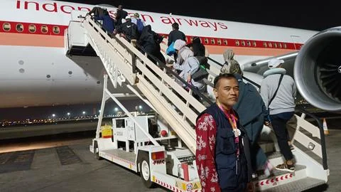 On a plane Stock Photos