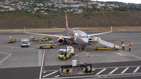 Plane Preparation Stock Footage 92194720