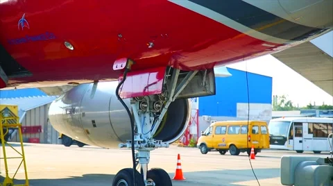 Plane prepares for takeoff Stock Footage 53867060