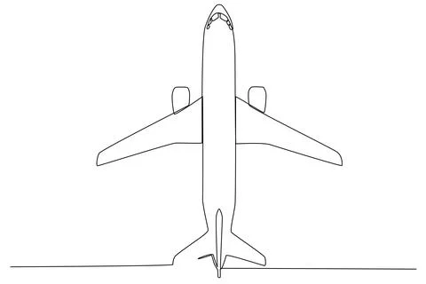 A plane preparing to take off Stock Illustration