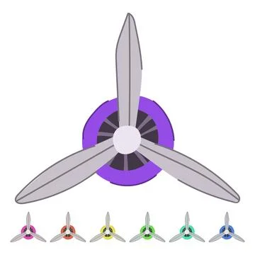 Plane propeller vector cartoon graphic Stock Illustration