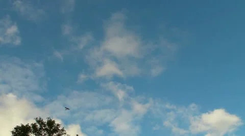 Plane pulling ad banner Stock Footage 10767198