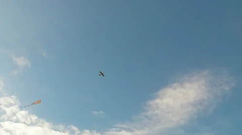 Plane pulling ad banner Stock Footage 11006241