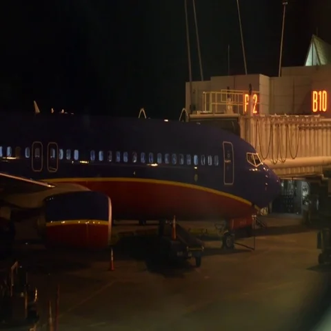 Plane Pushing Back Stock Footage 69457918