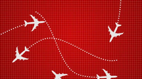 Plane Red HD Video stock 23456724