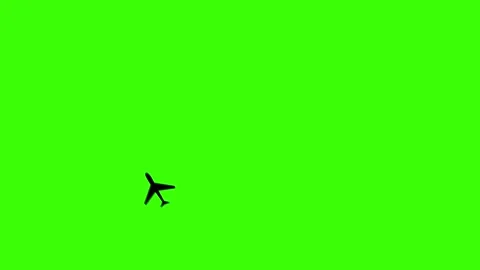 Plane roaming on the green screen 4k animation in random direction 스톡 동영상 293664973