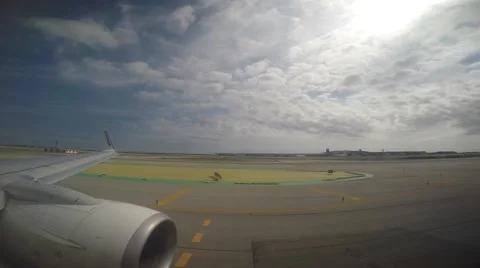 Plane rolling with cloudy sunshine Video stock 55212855