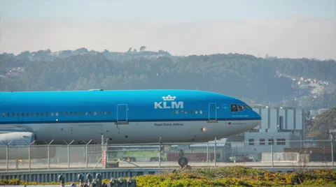 Plane on the Runway Stock Footage 35491109