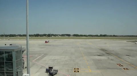 The plane on the runway Stock Footage 53065563