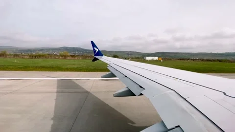 The plane is on the runway Stock-Footage 195544201