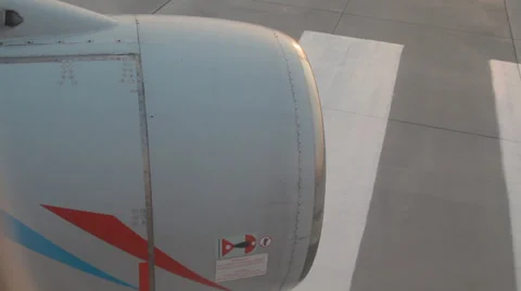 Plane on the runway . ready to fly Stock Footage 32221024