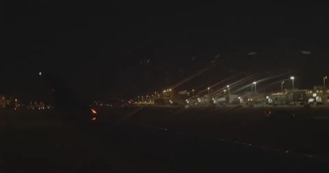 Plane On Runway (Slow Motion) Stock Footage 168113577