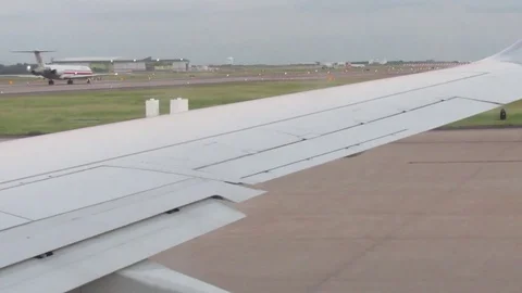 Plane Runway Wing Stock Footage 79183501