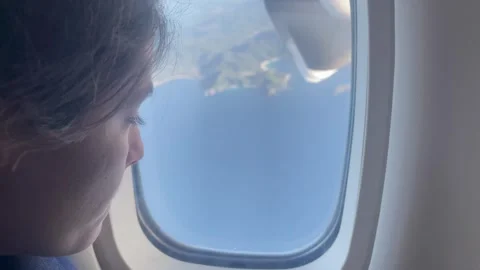 Plane Sea View Stock Footage 340821326