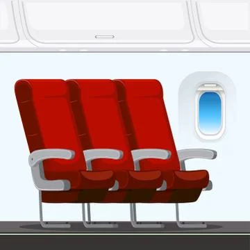 An plane seat interior Stock Illustration