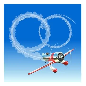 Plane sending wedding message Stock Illustration