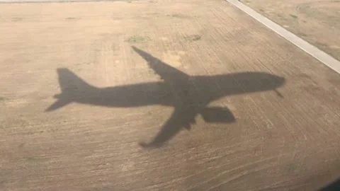 Plane Shadow Stock Footage 136976344