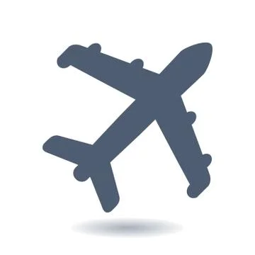 Plane sign symbol Stock Illustration