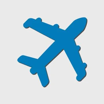 Plane sign symbol. Stock Illustration
