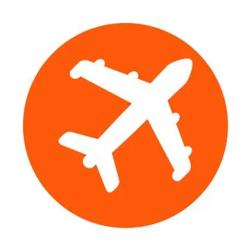 Plane sign symbol. Stock Illustration
