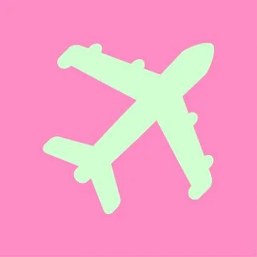 Plane sign symbol. Stock Illustration