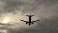Plane silhouette landing HD 동영상