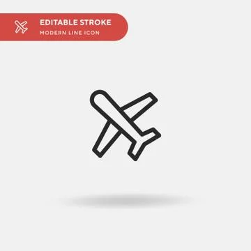 Plane Simple vector icon. Illustration symbol design template for web mobile  Stock Illustration