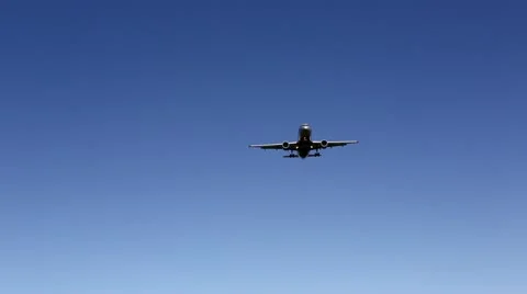 Plane in sky Stock Footage 11439176