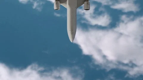 Plane in The Sky Stock Footage 76081389