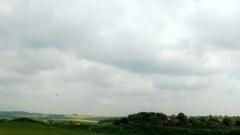 Plane in the sky Stock Footage 77887551