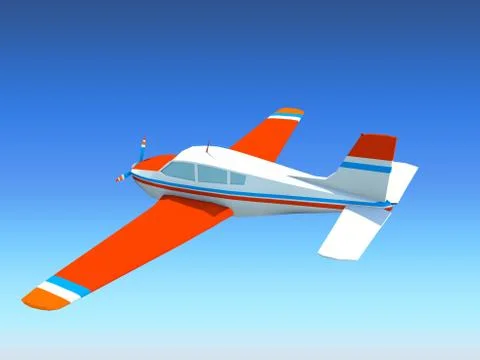 Plane in the sky Stock Illustration