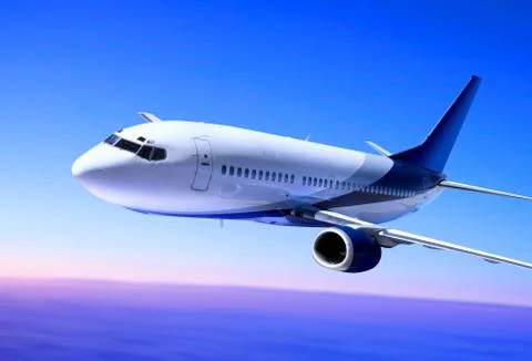 Plane in the sky Stock Photos